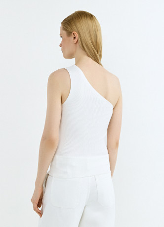 Топ в рубчик на одно плечо