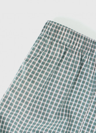 Текстильные трусы-боксеры в клетку