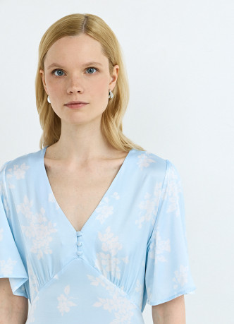 Платье миди с принтом