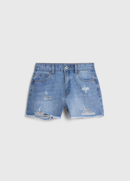 Джинсовые шорты для девочек, Голубой