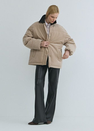 Утеплённая куртка из вельвета