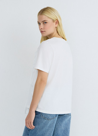 Футболка оверсайз с воланами