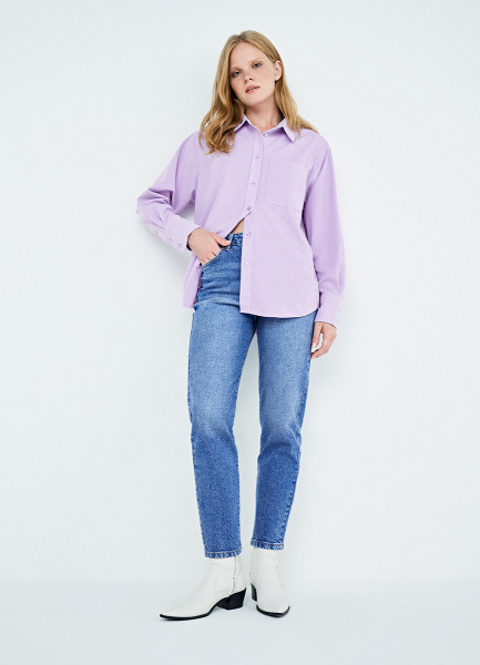 Вельветовая рубашка, Фиолетовый