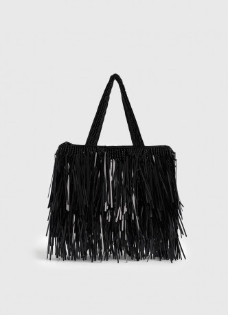 Сумка с длинными пайетками и бисером