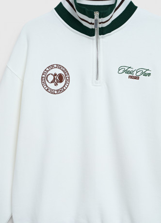 Свитшот с воротником на молнии для мальчиков