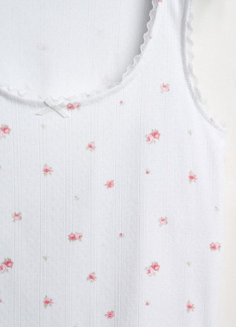 Майка пижамная из трикотажа пуантель