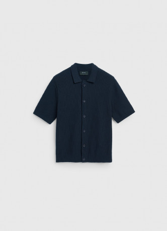 Кардиган из текстурной ткани с коротким рукавом