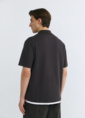 Поло с имитацией второго слоя