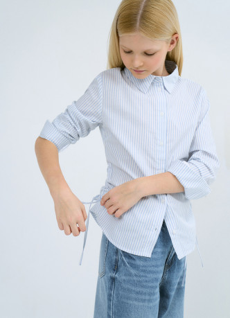 Рубашка с утяжкой по бокам для девочек