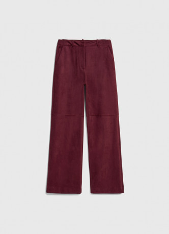 Прямые брюки из искусственной замши