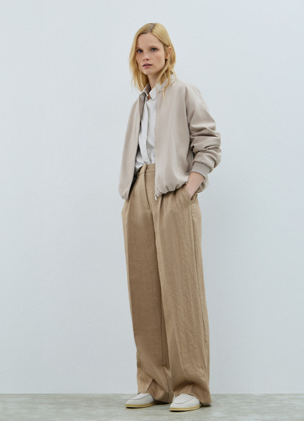 

Бомбер на молнии, Бежевый