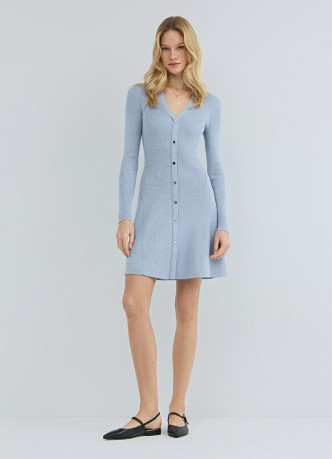 Вязаное платье мини