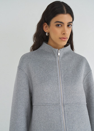 Бомбер из пальтовой ткани