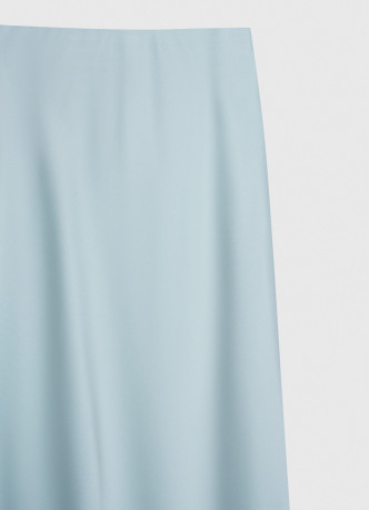 Сатиновая юбка миди А-силуэта