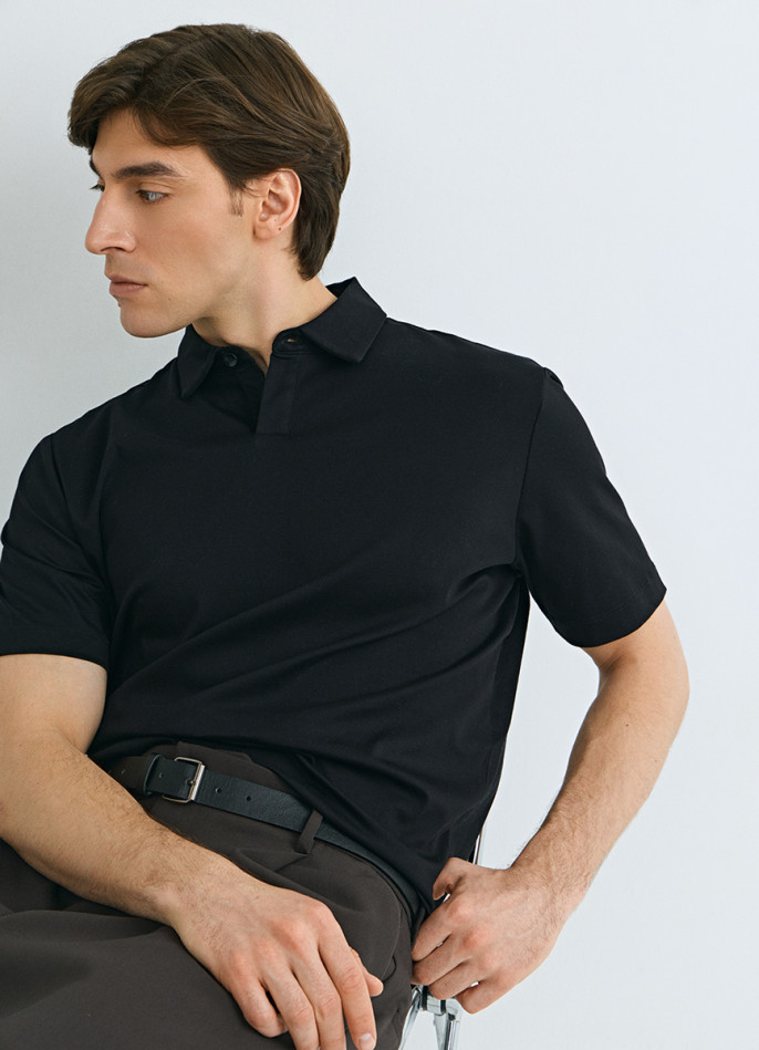 Поло из мерсеризованного хлопка
