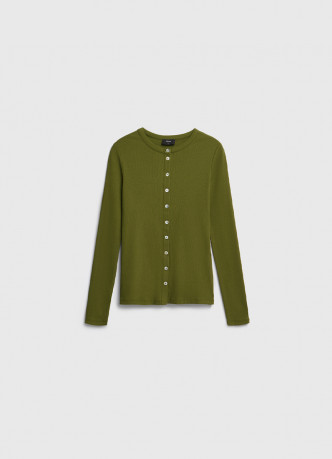 Приталенный лонгслив на пуговицах