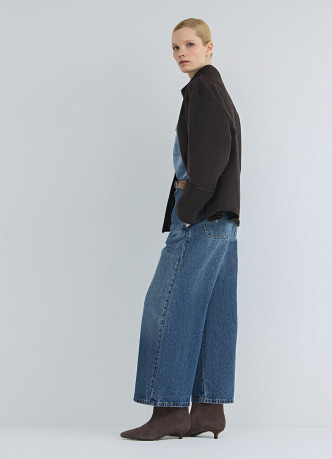 Бомбер из пальтовой ткани