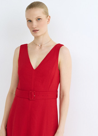 Сарафан из вискозы со льном