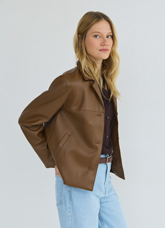 Куртка из искусственной кожи