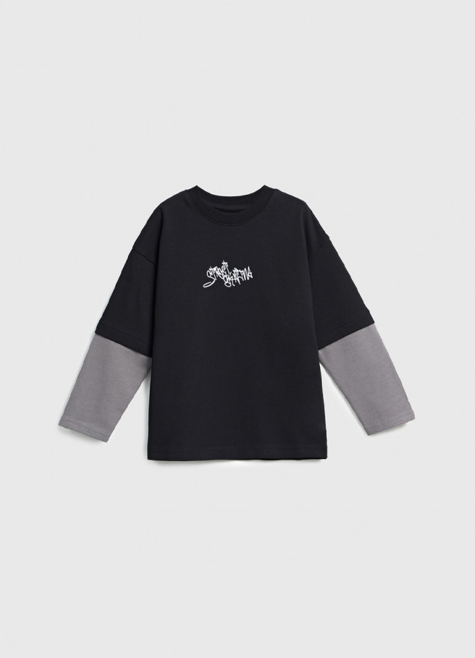 Лонгслив с принтом для мальчиков