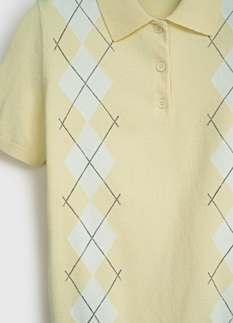 Джемпер поло с ромбами