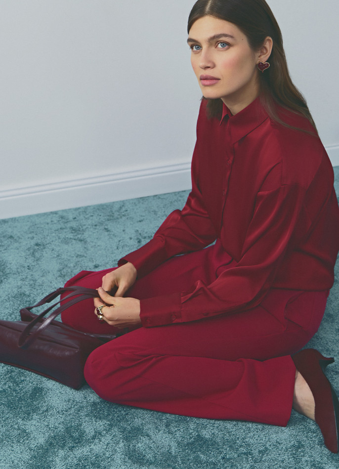 Блузка из сатина