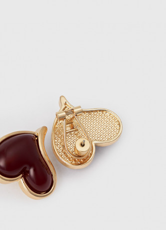 Серьги в форме сердца