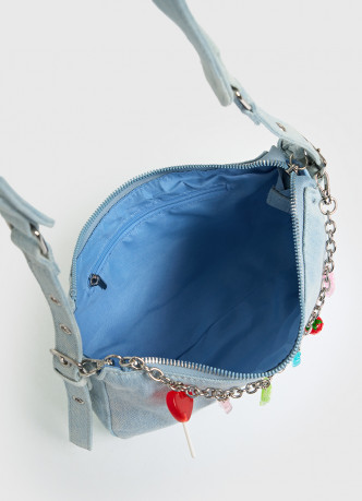 Сумка из денима с цепью для девочек