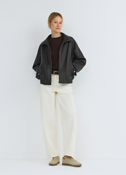 

Лёгкая куртка из искусственной кожи, Коричневый