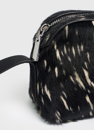 Сумка из натуральной кожи с мехом