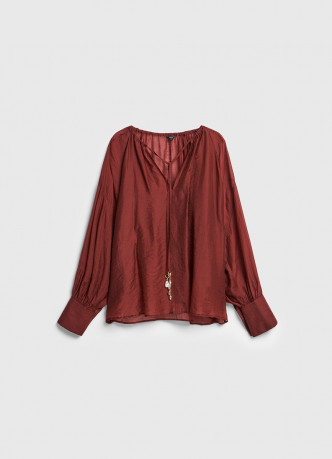 Блузка из тенселя с завязками