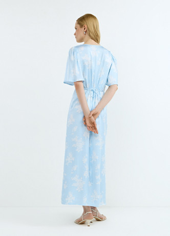 Платье миди с принтом