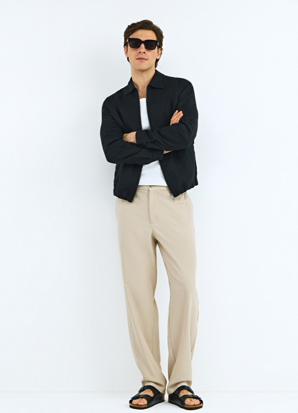 Брюки из вискозы, Бежевый