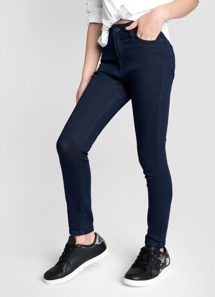 Джинсы Skinny с завышенной талией для девочек