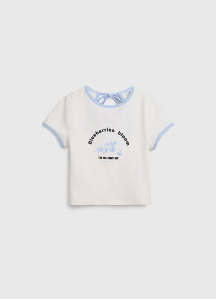 

Футболка с открытой спиной для девочек, Белый