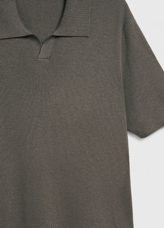 Вязаное поло с коротким рукавом