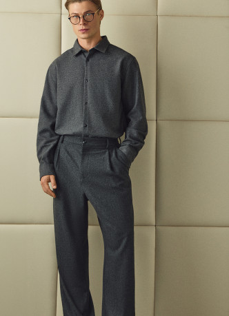 Широкие брюки из смесовой шерсти