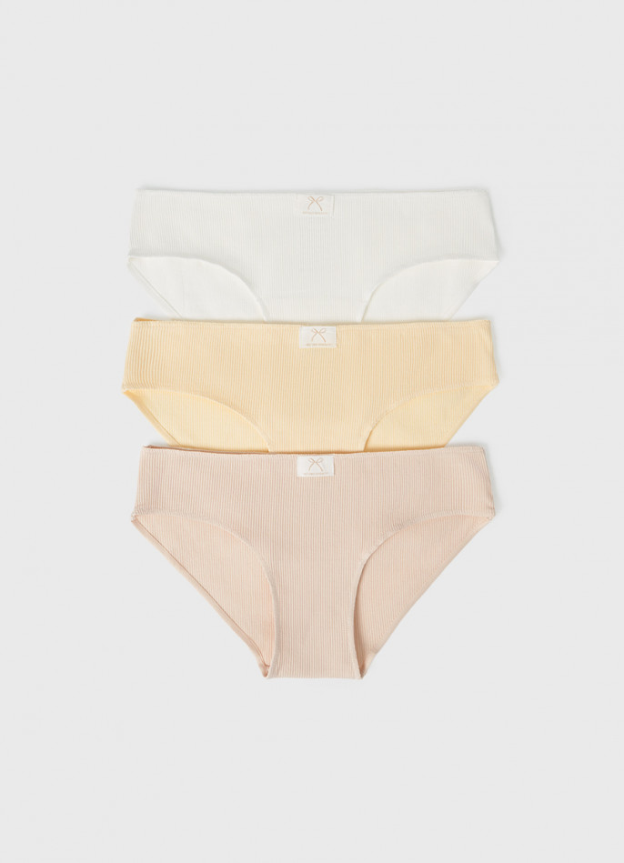 Трусы-слипы с нашивкой для девочек, 3 шт.