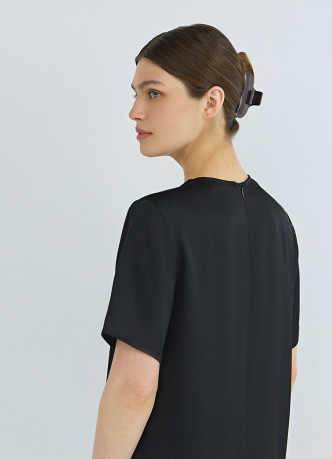 Сатиновое платье-футболка