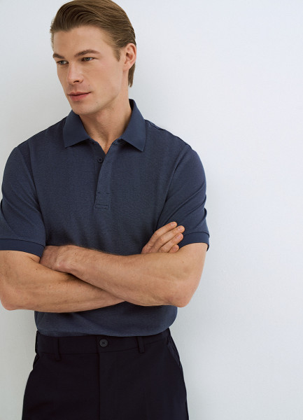 

Поло из пике, Синий