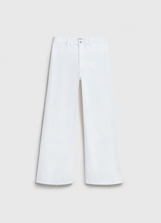 Укороченные джинсы Wide leg с высокой посадкой