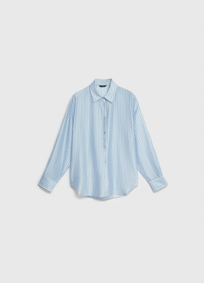 Блузка из лиоцелла в полоску