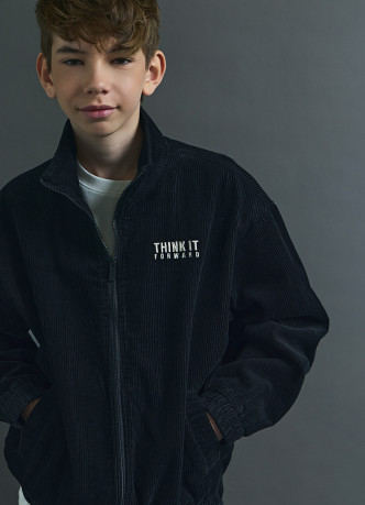 Вельветовая куртка на молнии для мальчиков