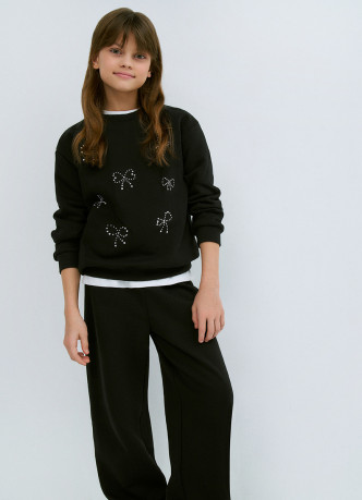 Свитшот с аппликацией для девочек