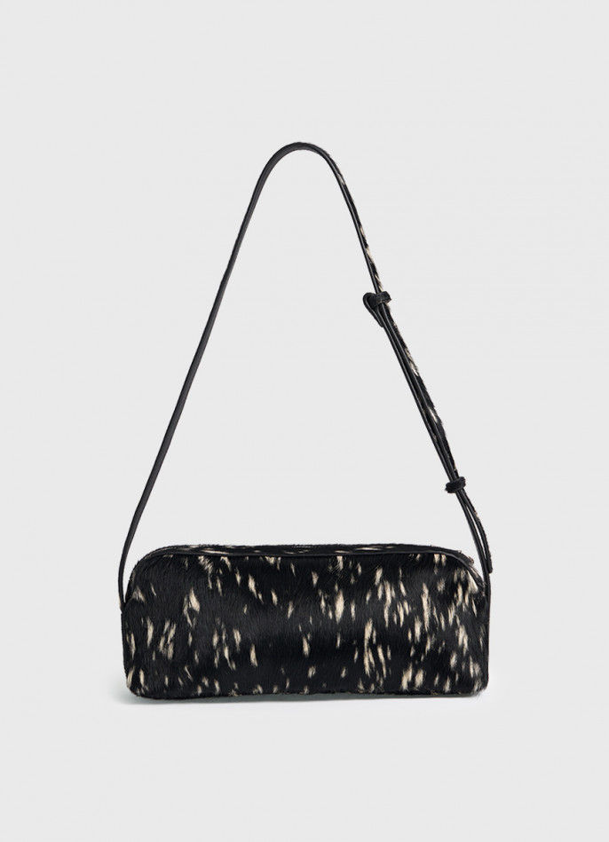 Сумка из натуральной кожи с мехом