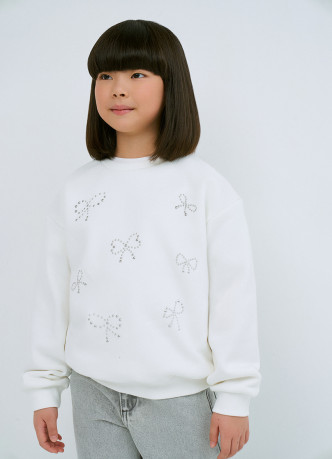 Свитшот с аппликацией для девочек