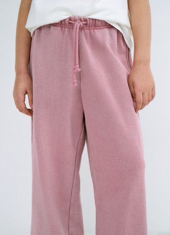 Широкие трикотажные брюки для девочек