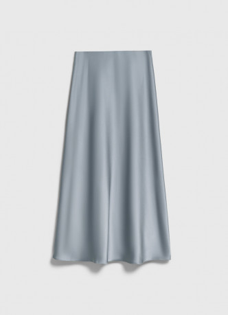 Атласная юбка миди А-силуэта