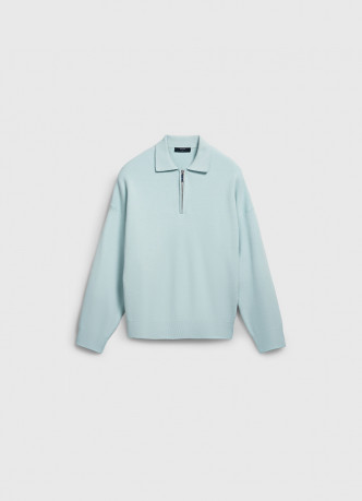 Джемпер с воротником поло на молнии