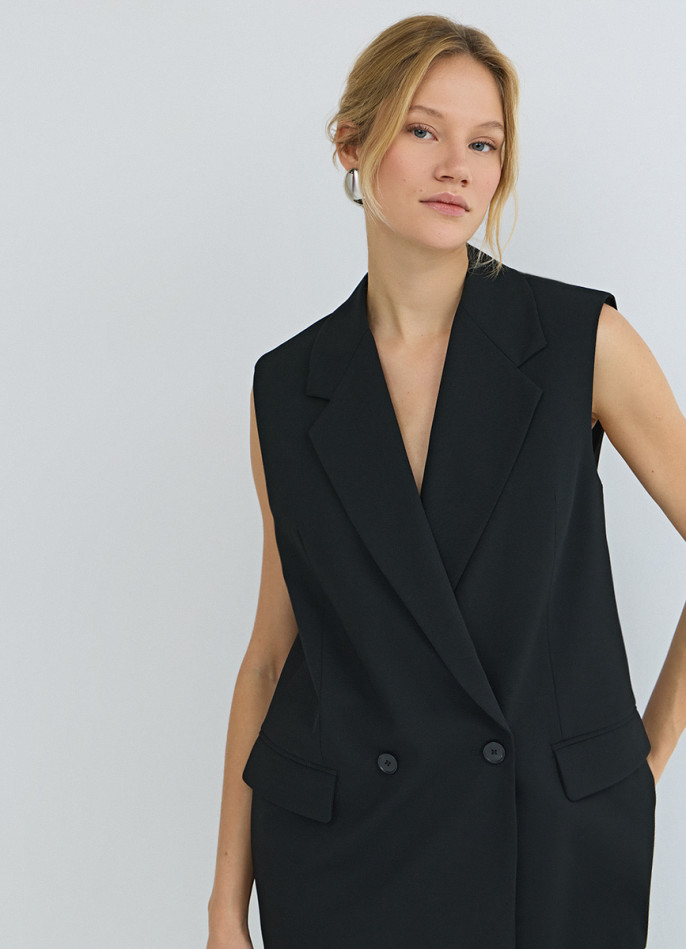 Двубортный жилет